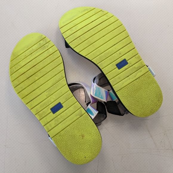 GENTLY WORN KEDS IRIDESCENT VELCRO STRAP SANDALS - Picture 8 of 11